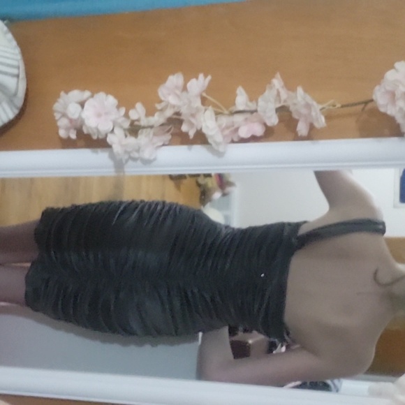 City Triangles Dress, Size Small, Dark Green, Off the Shoulder Short Dress - Picture 2 of 2